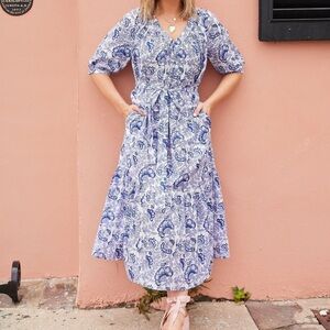 Ophelia & indigo cici dress x lemon stripes